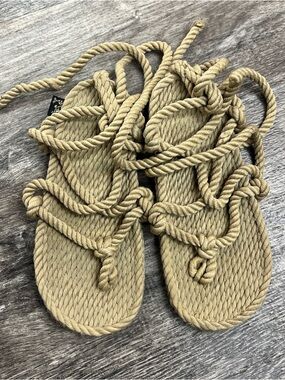 Nomad Rope Sandals in Natural Tan